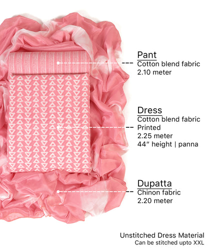 Cotton bland unstitched dress material