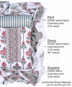 Cotton print unstitched dress material