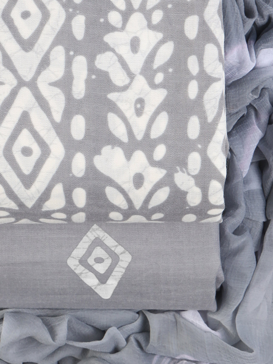 Cotton viscose blend unstitched salwar suit material