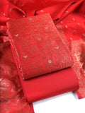 Silk Jacquard blend unstitched dress material