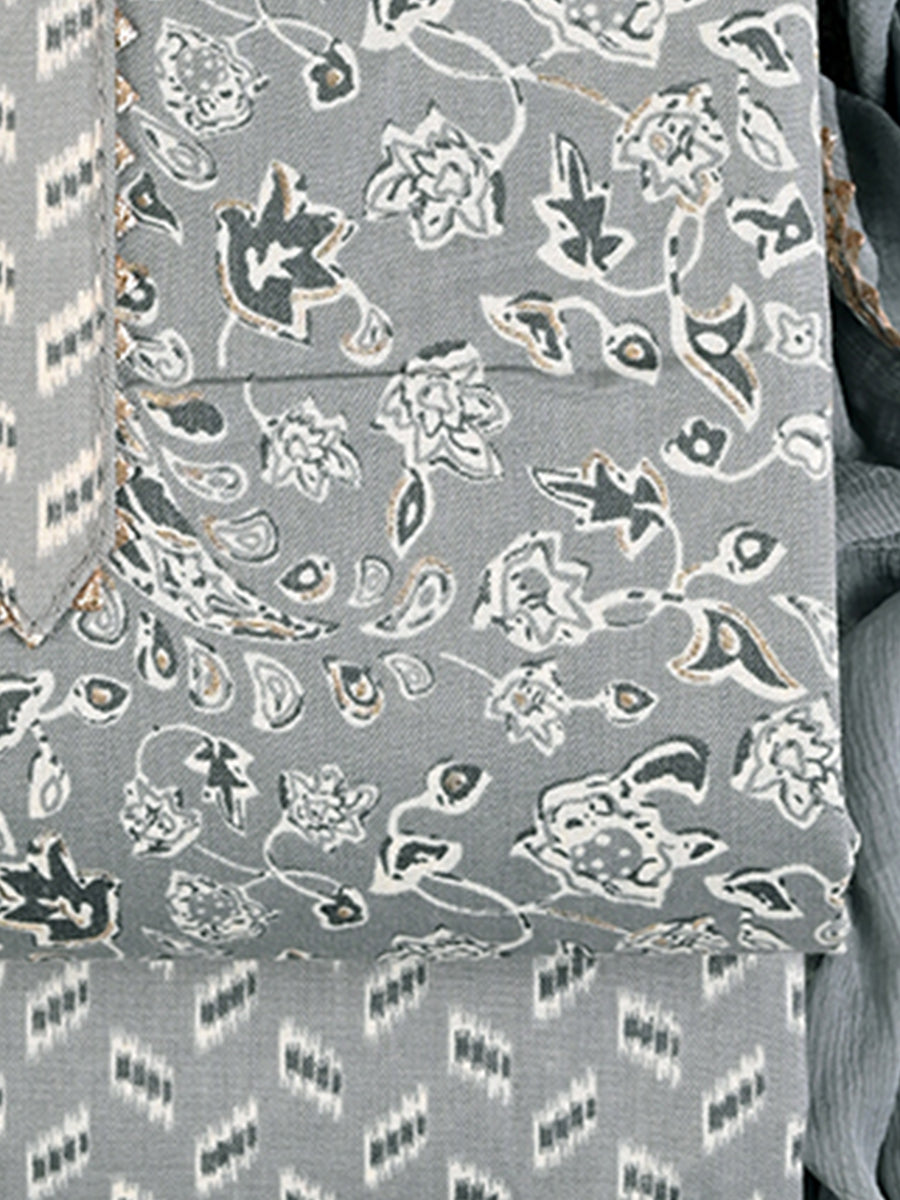 Cotton viscose blend unstitched salwar suit material