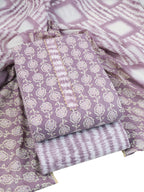 Women’s Chanderi Foil Printed Salwar Suit Dress Material Unstitched