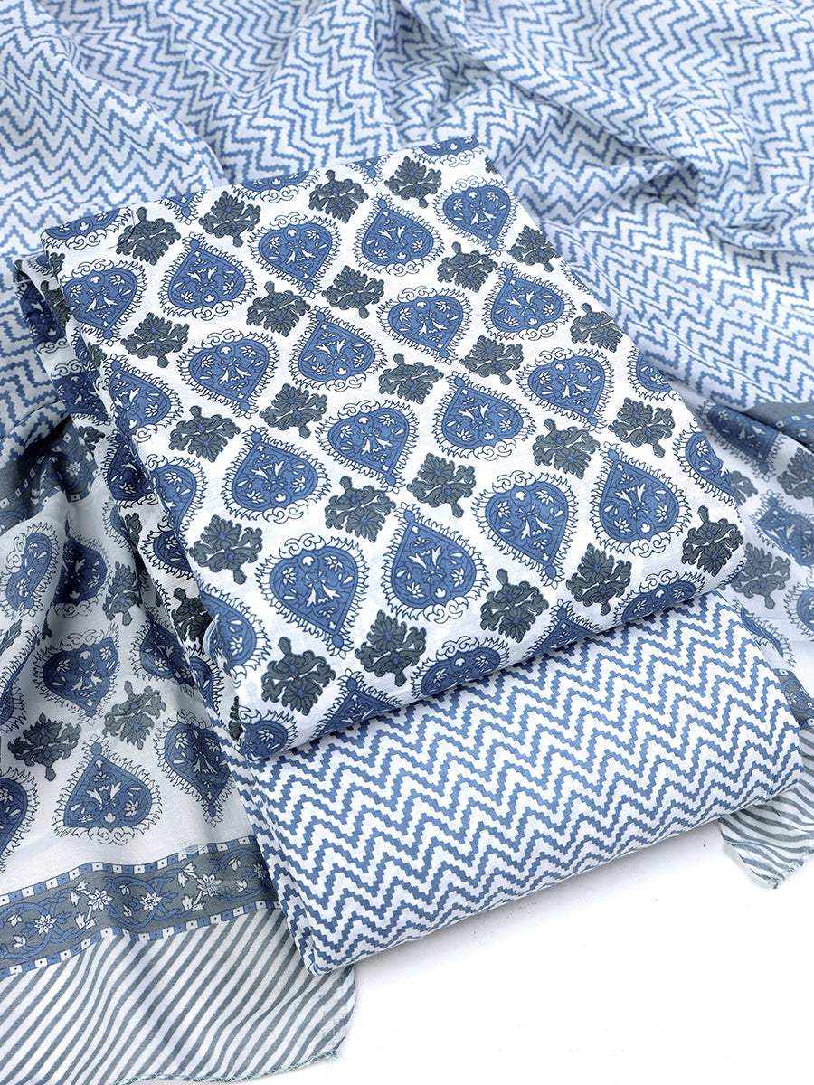 Women’s Pure Cotton Printed Unstitched Dress Material