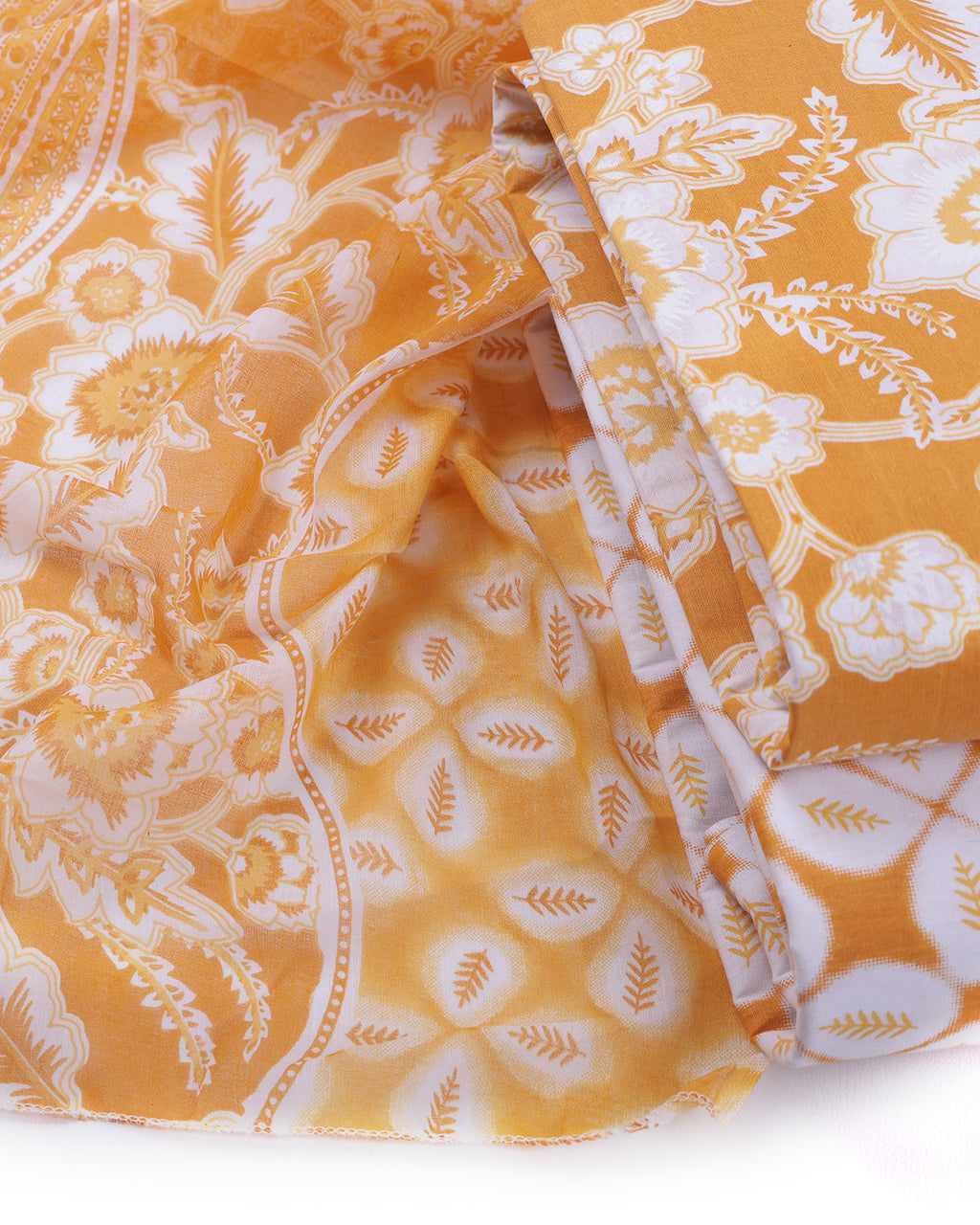 Pure Cotton Unstitched Dress Material Set for Women