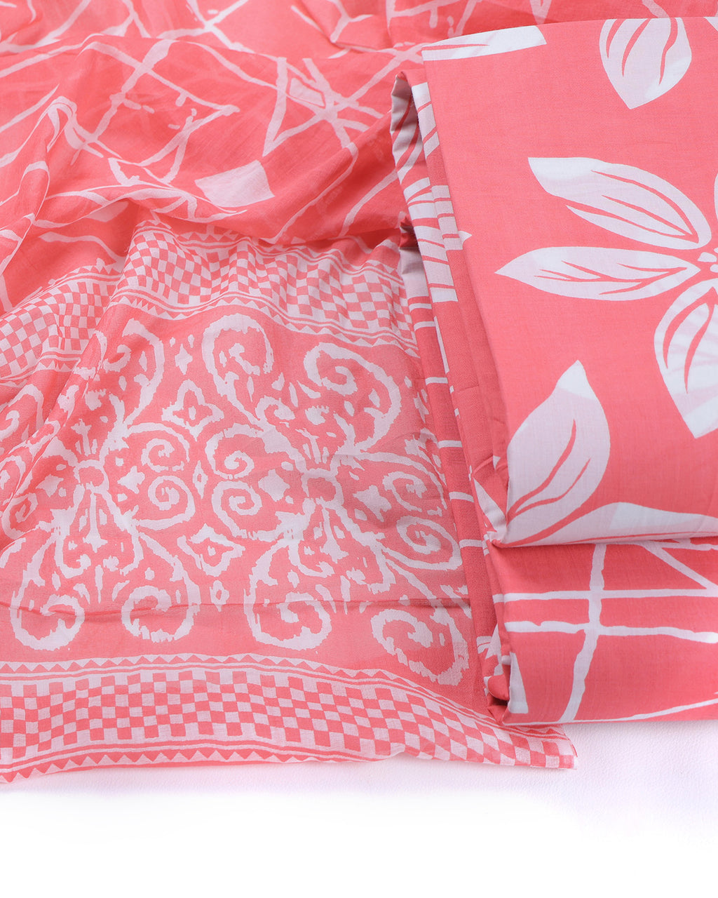 Pure Cotton Unstitched Dress Material Set for Women