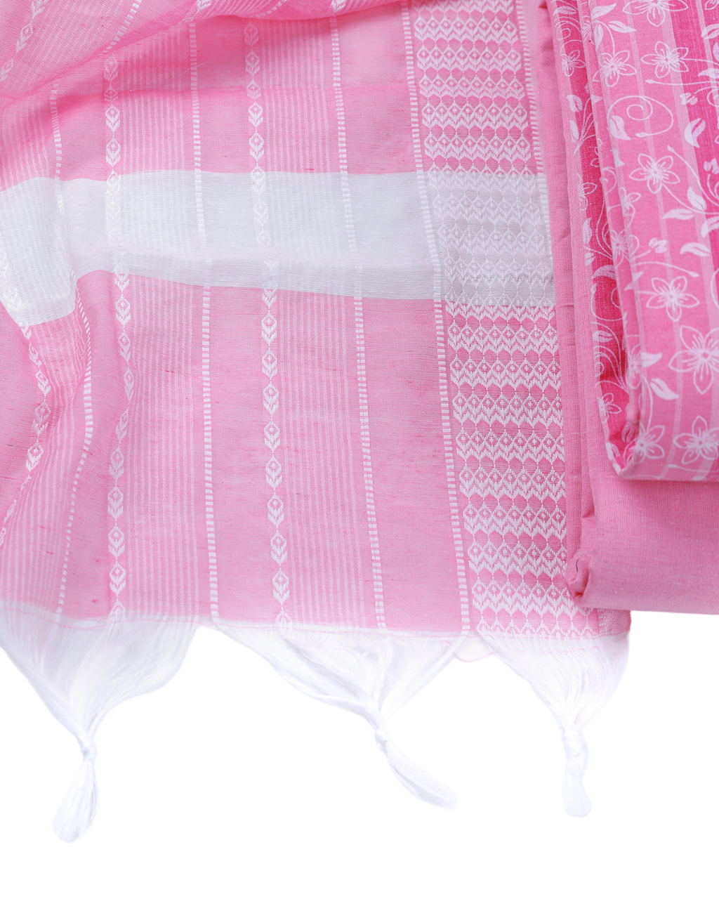 Pure Cotton Unstitched Dress Material Set for Women
