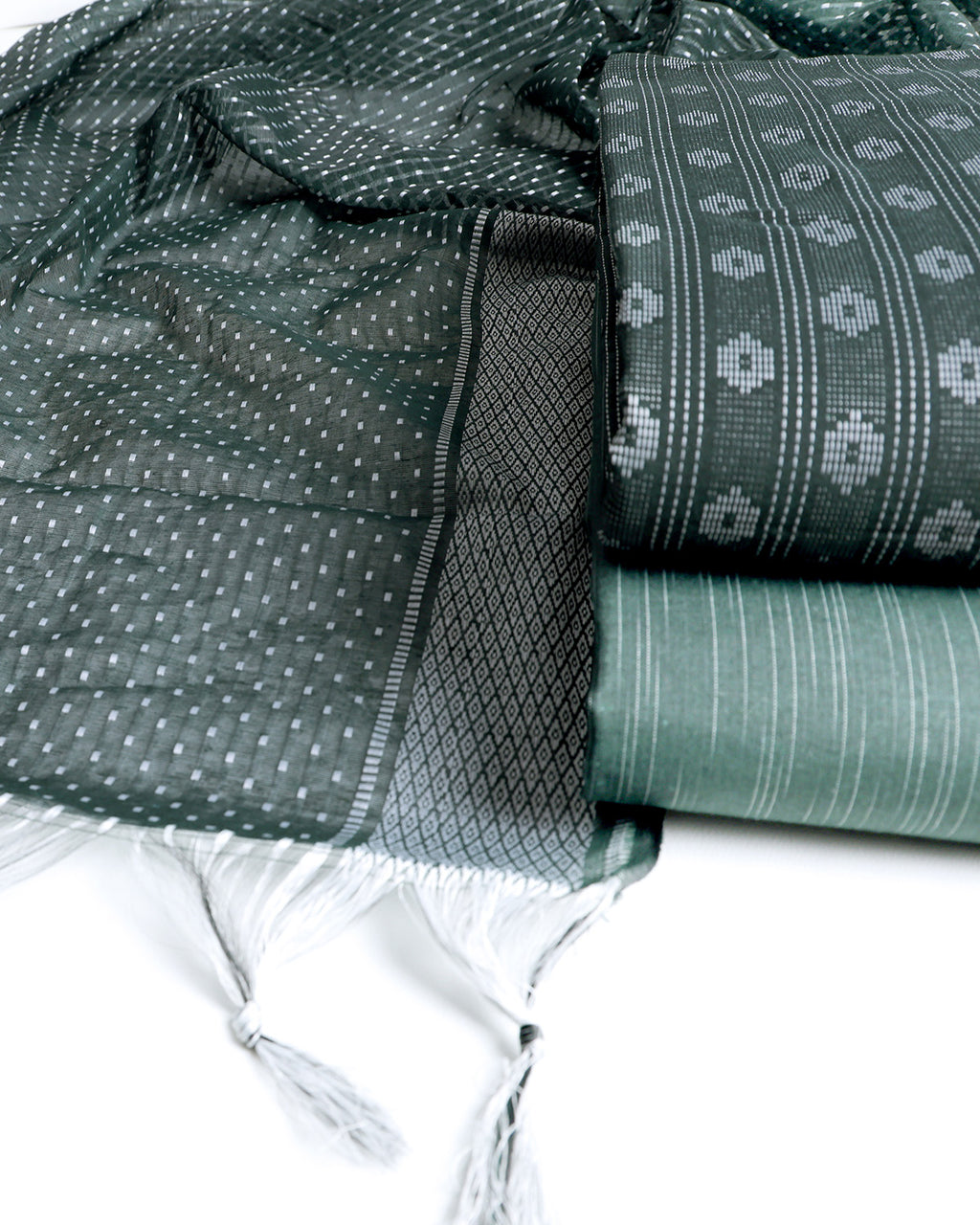 Pure Cotton Unstitched Dress Material Set for Women
