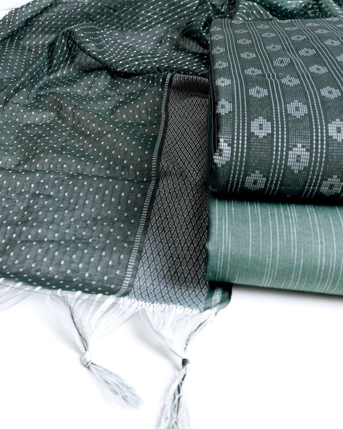 Pure Cotton Unstitched Dress Material Set for Women