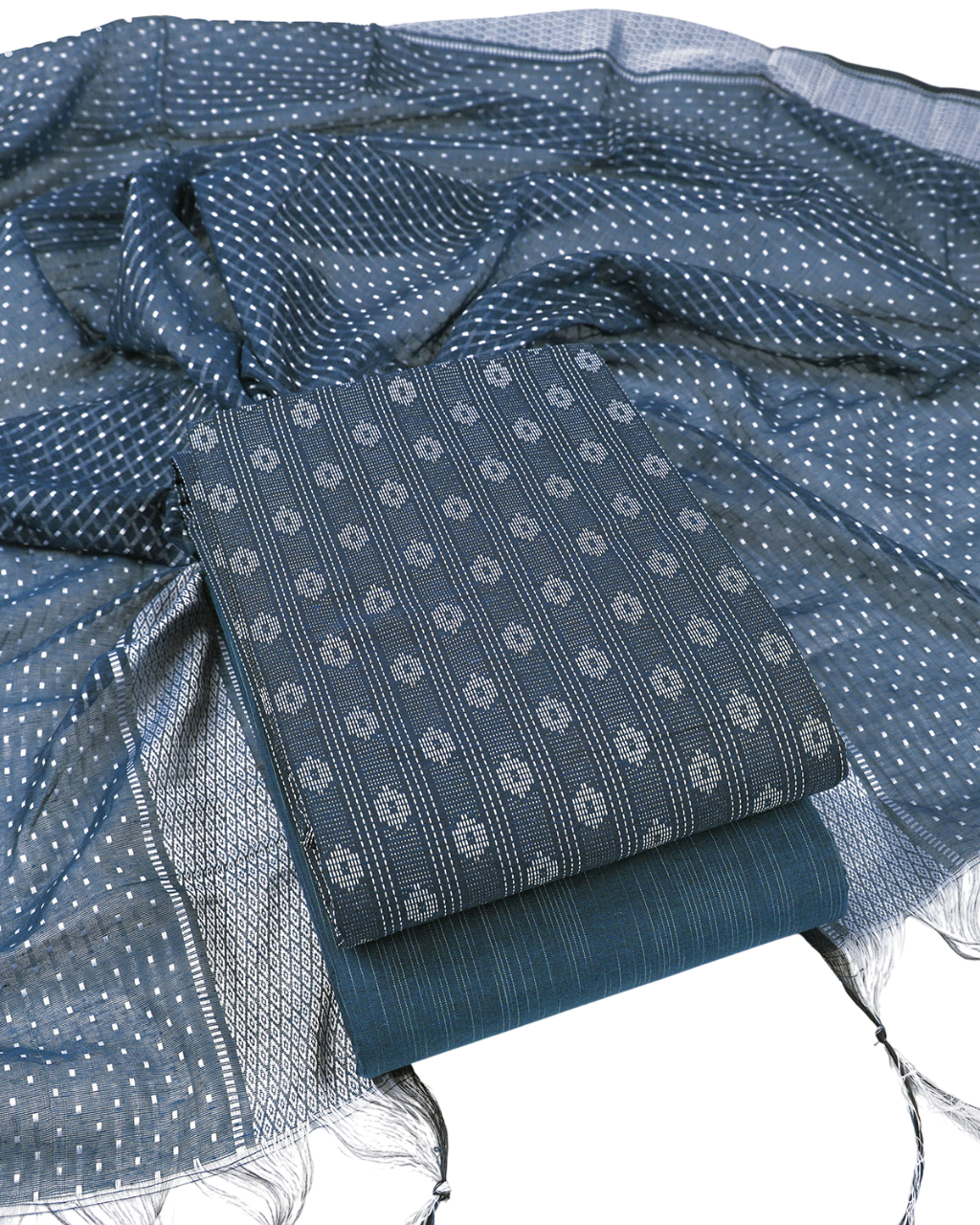 Pure Cotton Unstitched Dress Material Set for Women