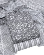 Pure Cotton Unstitched Dress Material Set for Women