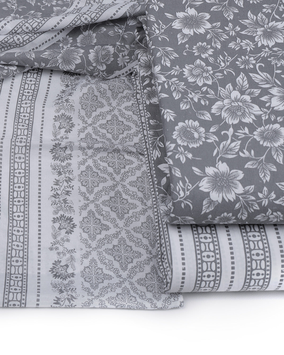 Pure Cotton Unstitched Dress Material Set for Women