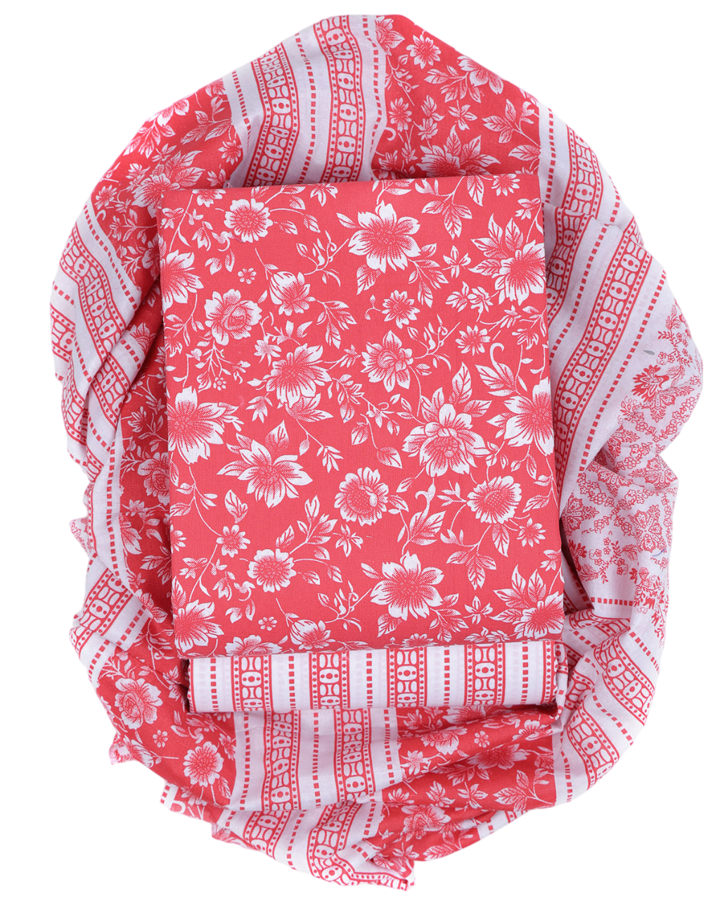 Pure Cotton Unstitched Dress Material Set for Women