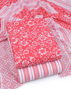 Pure Cotton Unstitched Dress Material Set for Women