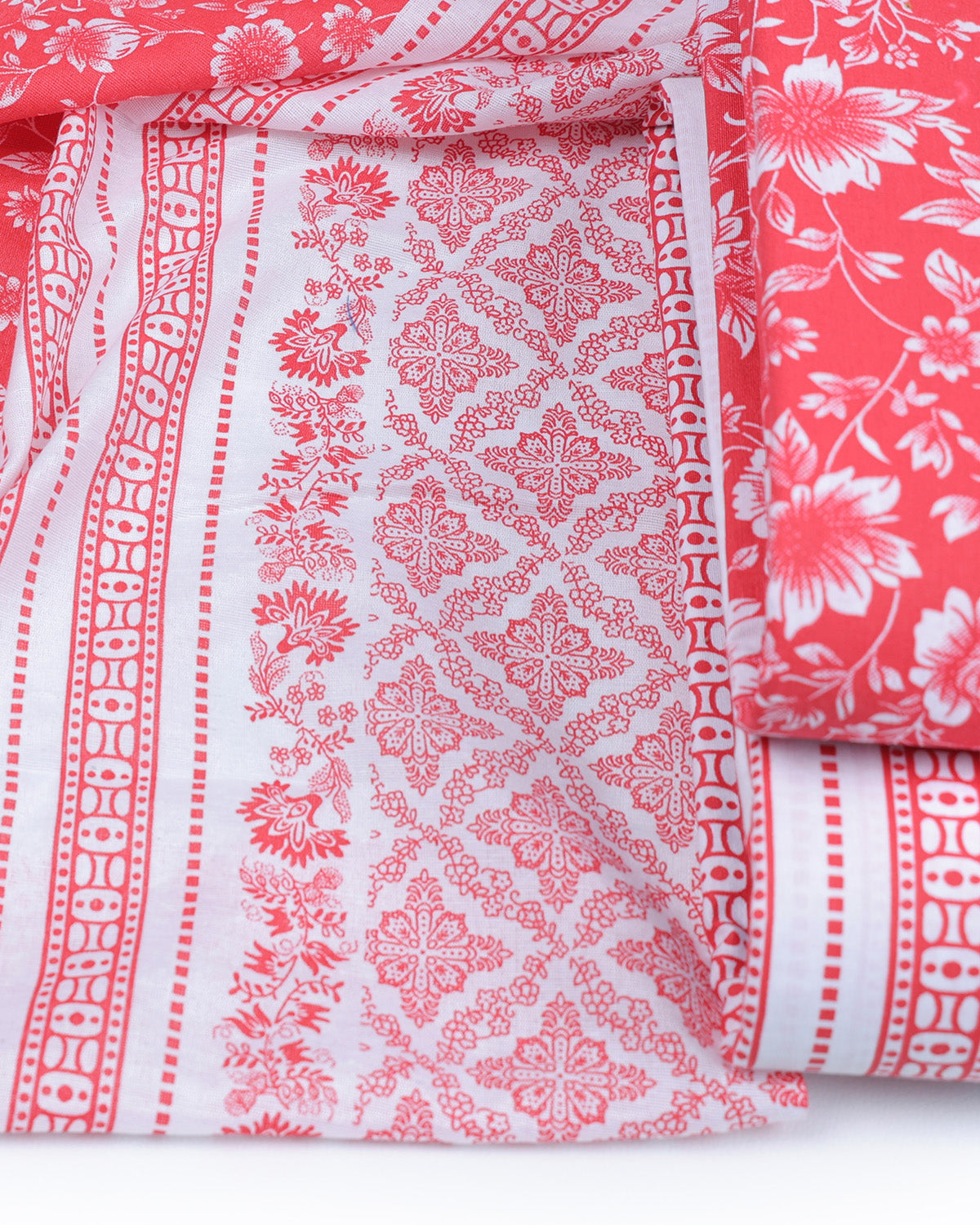 Pure Cotton Unstitched Dress Material Set for Women