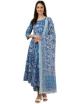 Cotton print kurta set with dupatta
