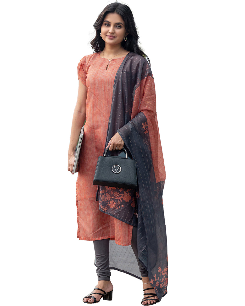 Women’s Chanderi Kurta Set with Printed Dupatta