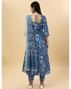 Cotton print kurta set with dupatta