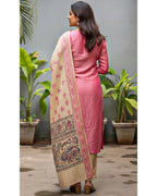 Women's Silk Blend Solid Kurta Set with Dupatta