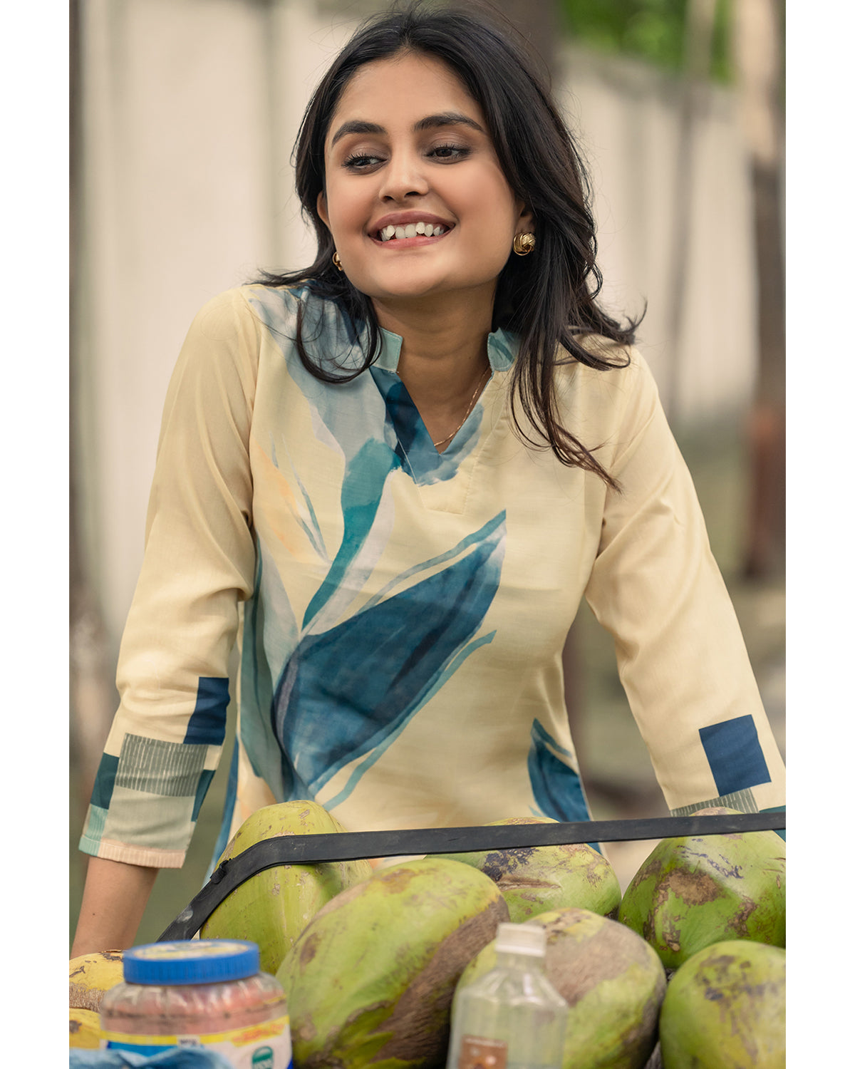 Women’s Stitched Muslin Silk Printed Straight Kurta