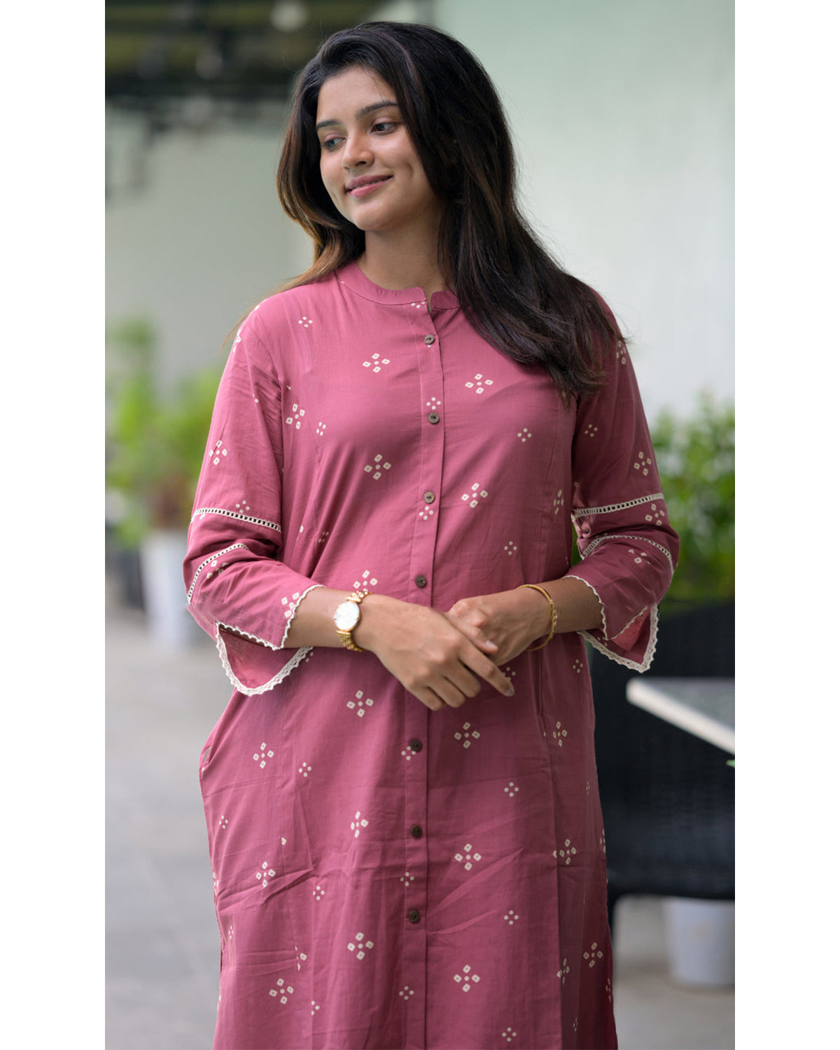 Women’s Calf Length Rayon Butti Print Kurta Set