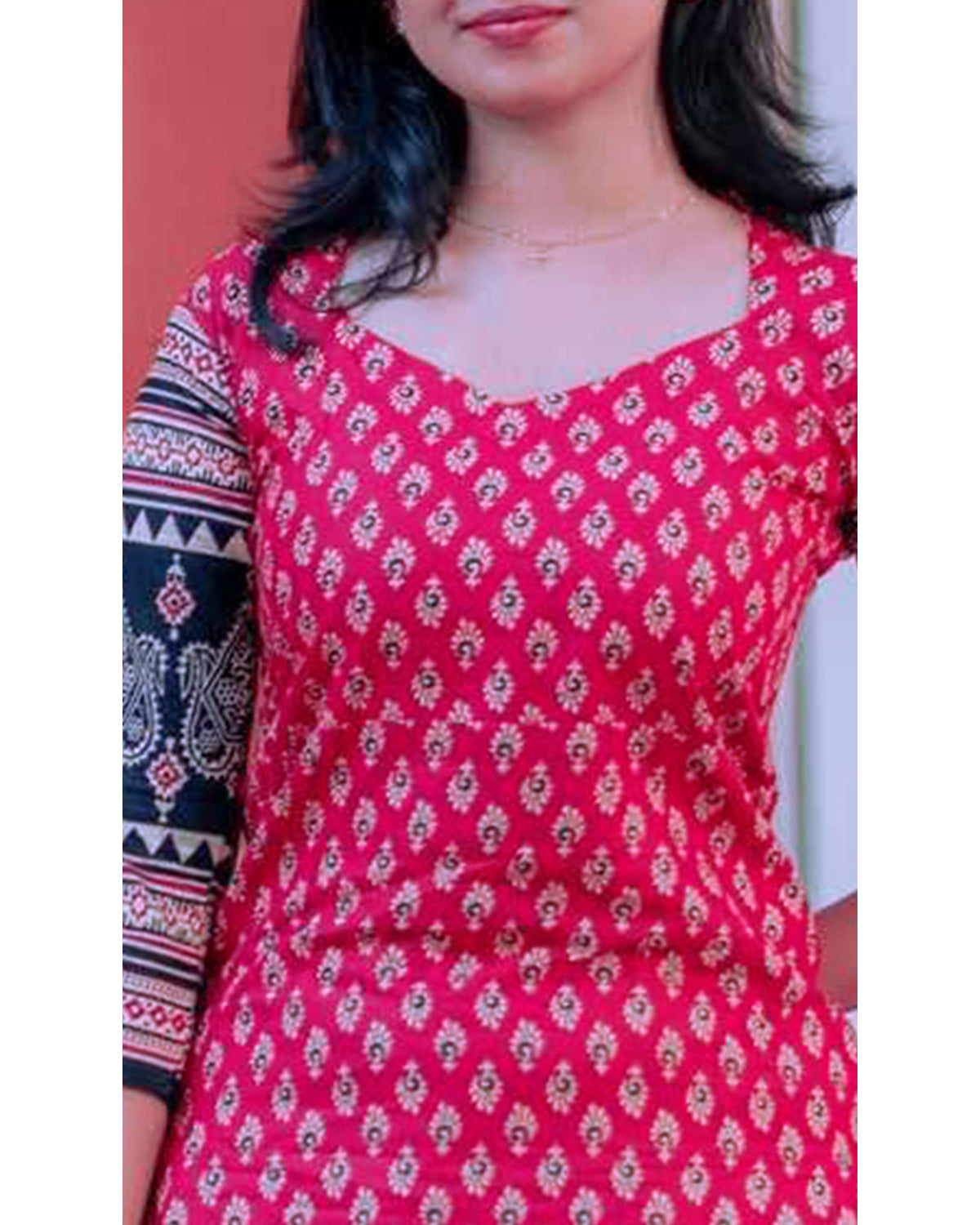 Women’s Rayon Ajrakh Block Print Kurta Set