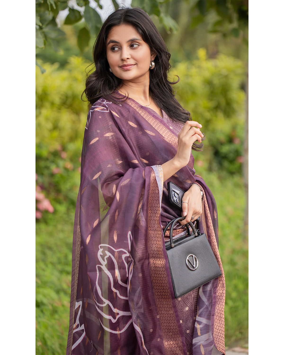 Women’s Shimmer Silk Printed Kurta with Dupatta
