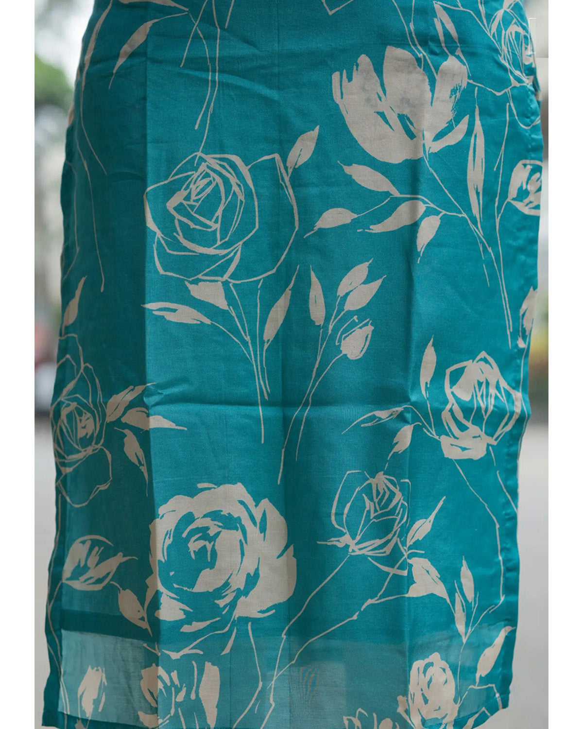Rayon Printed Straight Calf Length Kurta for Women