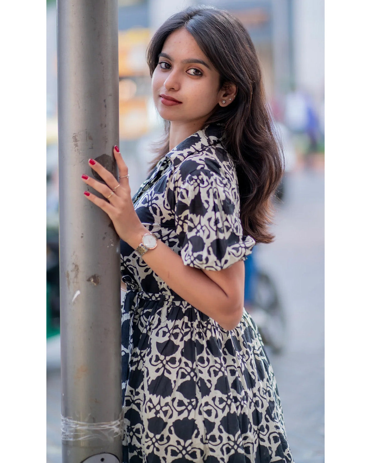 Women’s Rayon Printed Fit & Flare Maxi Dress