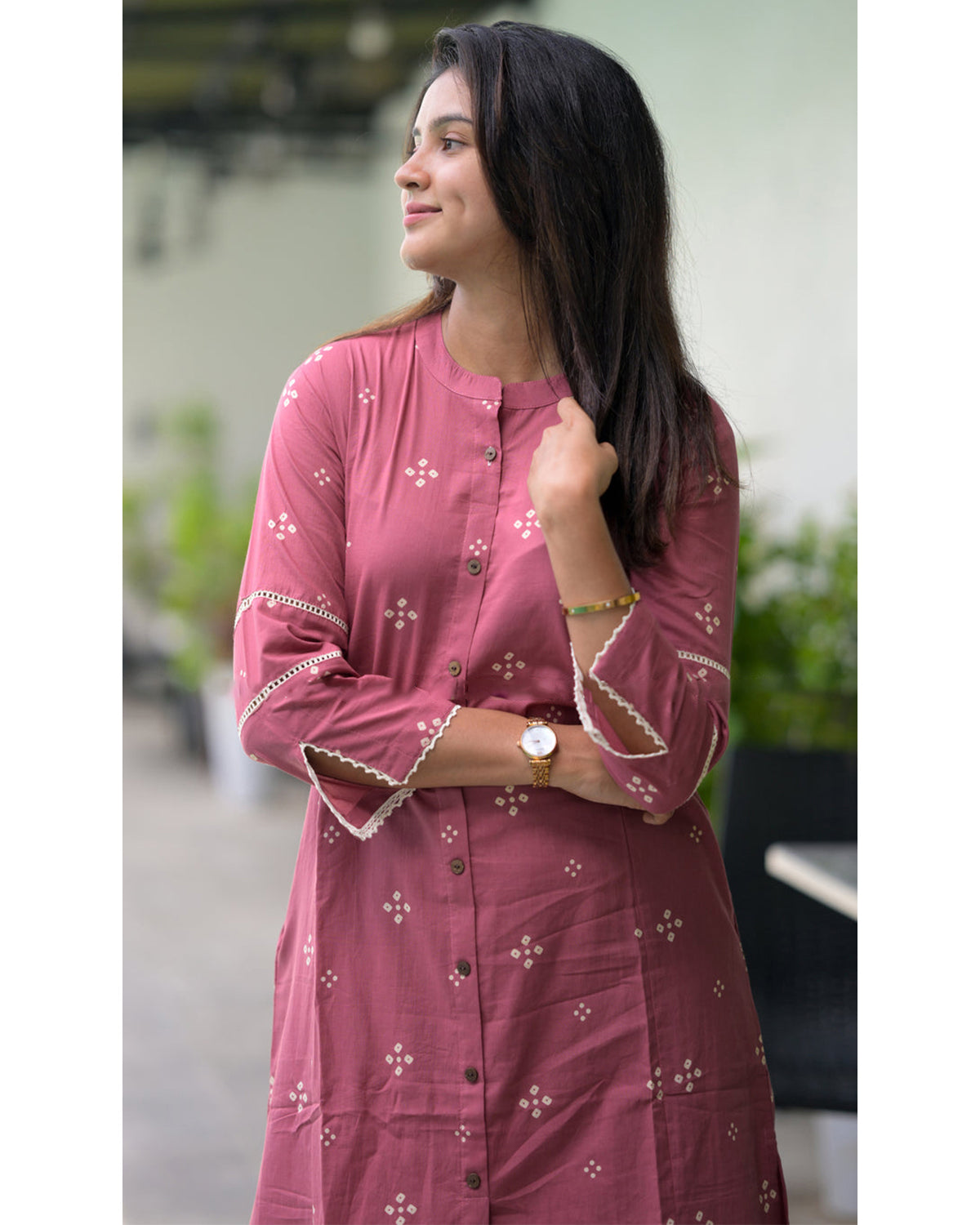 Women’s Calf Length Rayon Butti Print Kurta Set