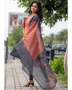 Women’s Chanderi Kurta Set with Printed Dupatta