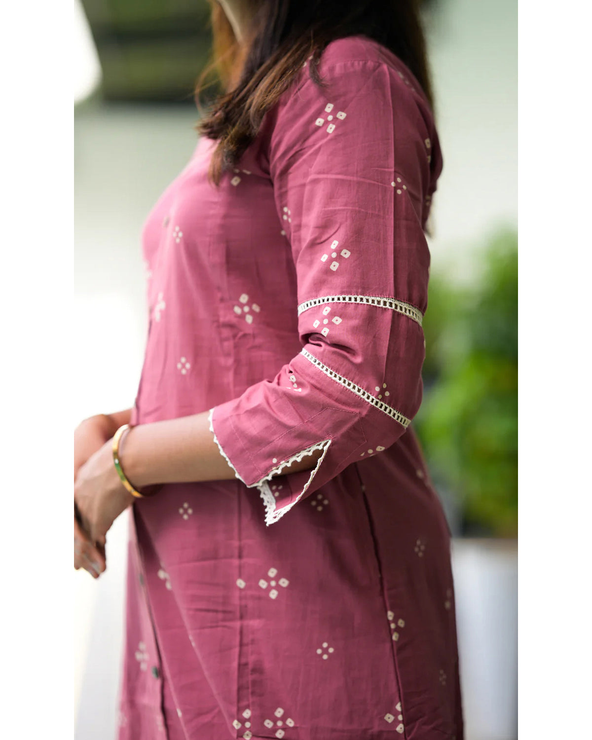 Women’s Calf Length Rayon Butti Print Kurta Set