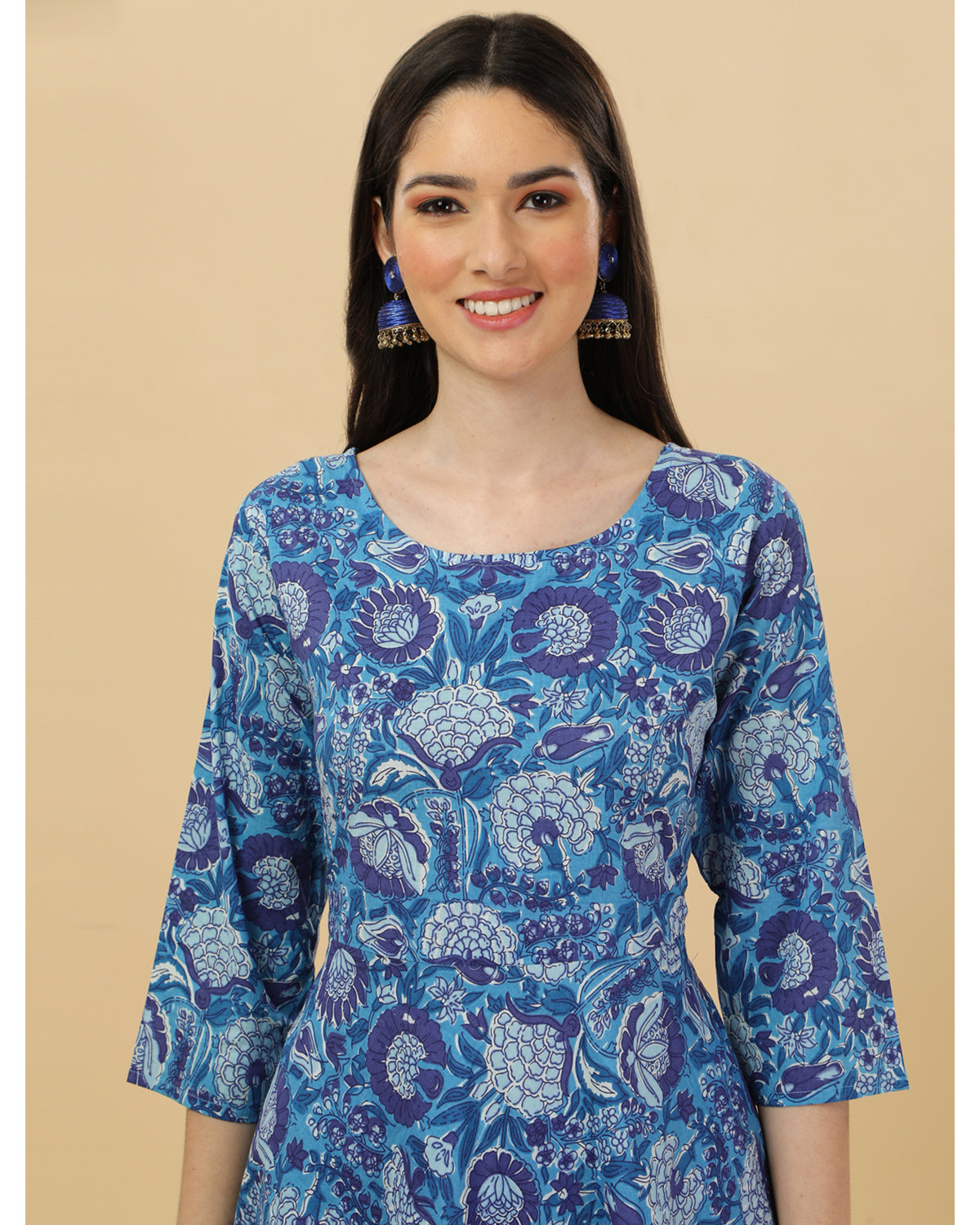 Cotton print kurta set with dupatta