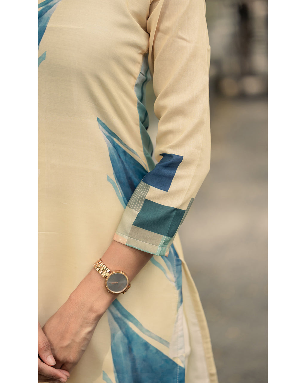 Women’s Stitched Muslin Silk Printed Straight Kurta