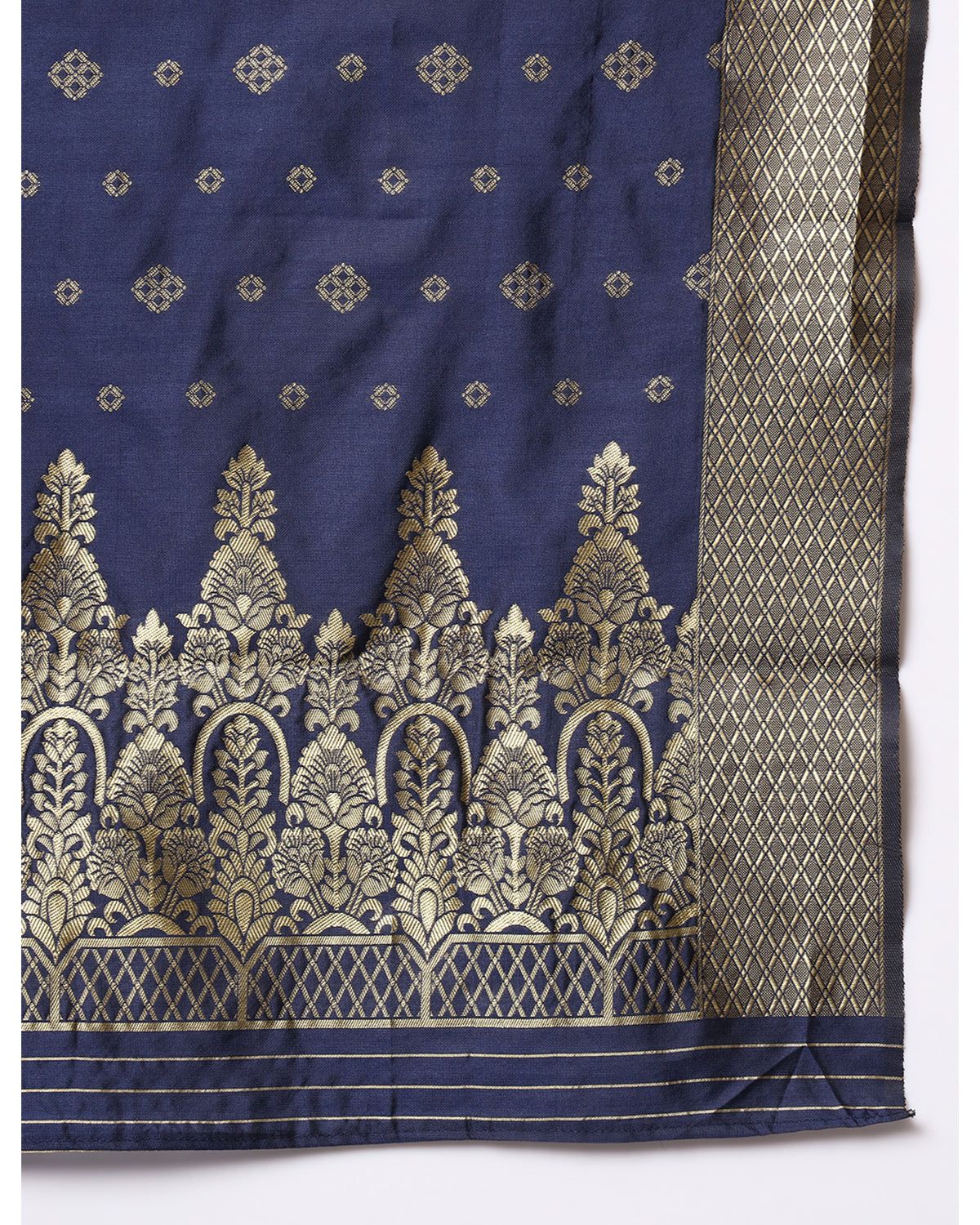 Jacquard silk blend woven kurta set  with dupatta