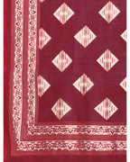 Silk blend jacquard gala kurta set with dupatta