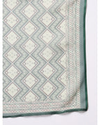 Cotton spun blend jacquard gala kurta set  with dupatta