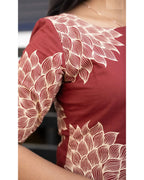 Rayon Printed Calf Length Kurta for Women