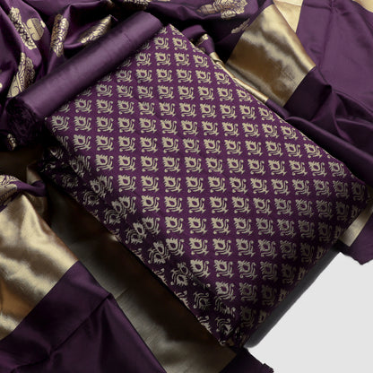 Silk Jacquard bland unstitched dress material