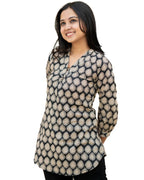 Women's Cotton Stitched Printed Straight Short Kurta