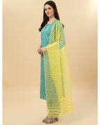 Cotton print kurta set with dupatta