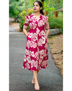 Women's Rayon Stitched Print Kurta for Women