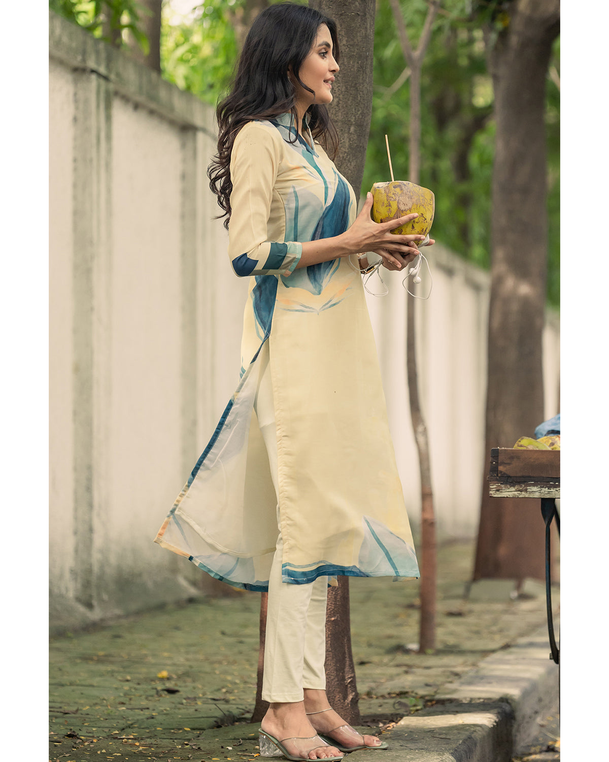 Women’s Stitched Muslin Silk Printed Straight Kurta