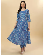 Cotton print kurta set with dupatta
