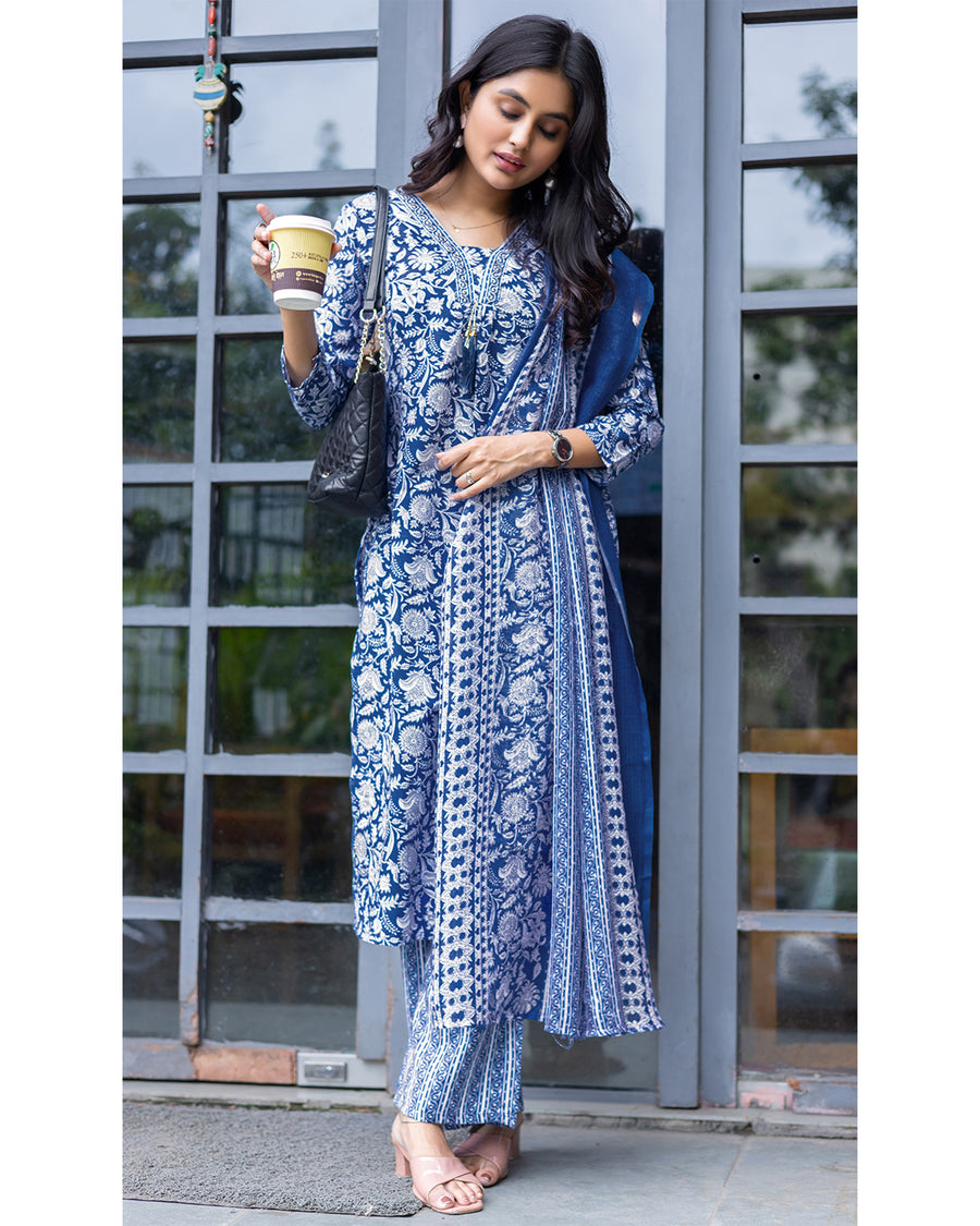 Women’s Stitched Rayon Printed Salwar Suit Set