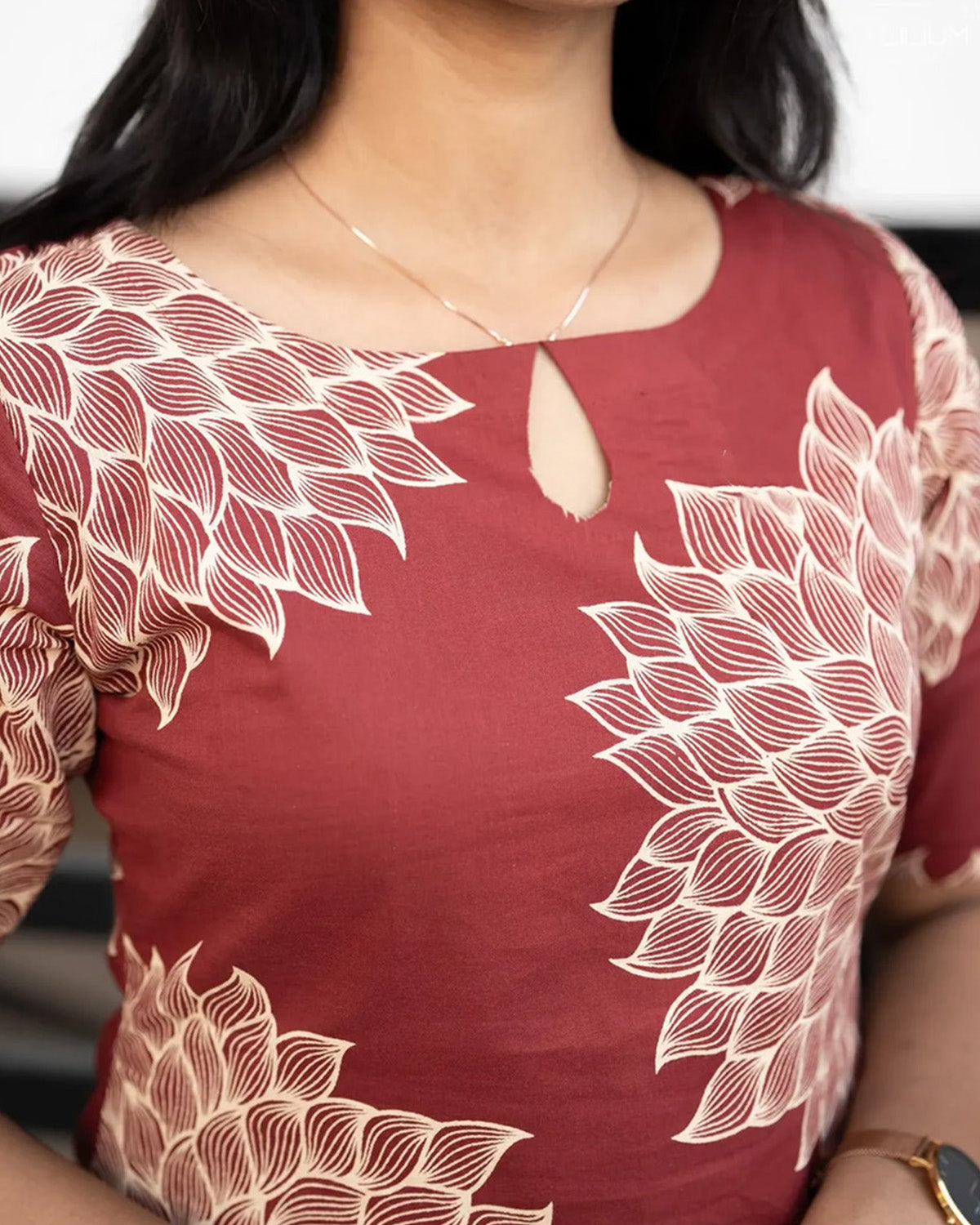 Rayon Printed Calf Length Kurta for Women