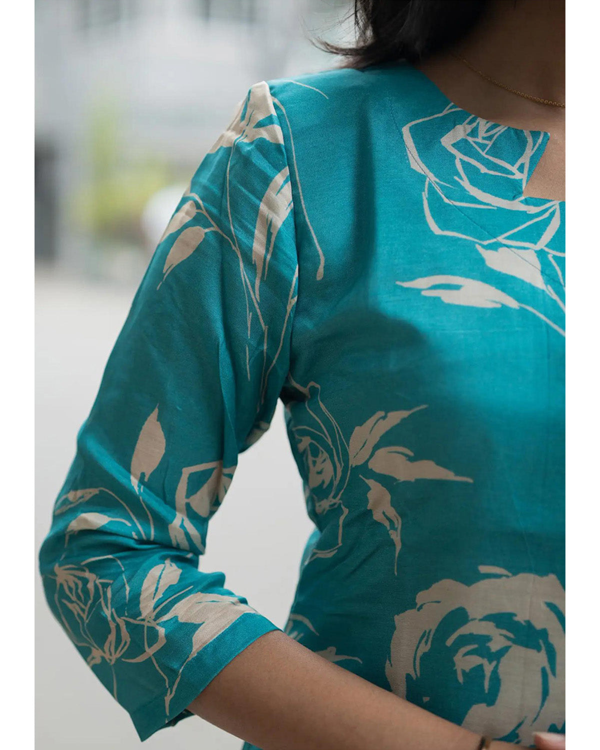Rayon Printed Straight Calf Length Kurta for Women