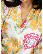 Women's Cotton Stitched Printed Straight Short Kurta