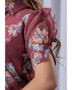 Women's Chanderi Stitched Printed Straight Kurta