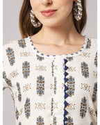 Cotton blend print kurta set  with dupatta