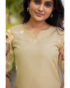 Women’s Shimmer Silk Printed Kurta with Dupatta